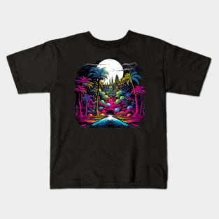 Neon Paradise Colours Kids T-Shirt